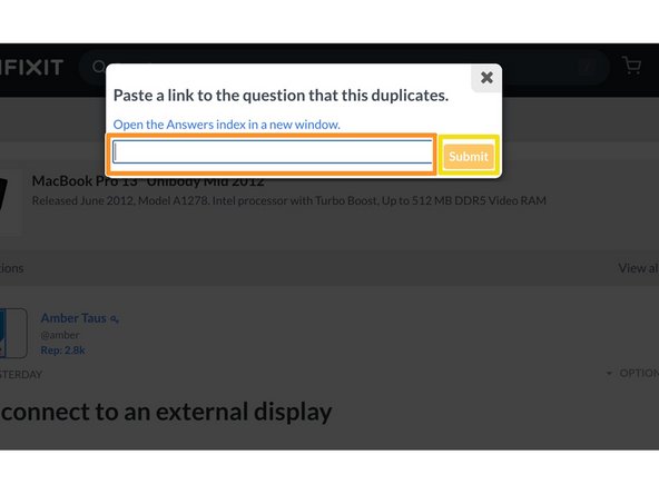How to Moderate Questions, Merge as a Duplicate: step 5, image 2 of 2