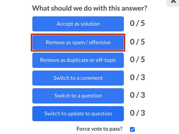 How to Moderate Answers, Remove as Spam/Offensive: step 3, image 1 of 1