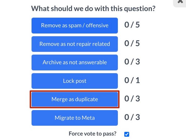 How to Moderate Questions, Merge as a Duplicate: step 5, image 1 of 2