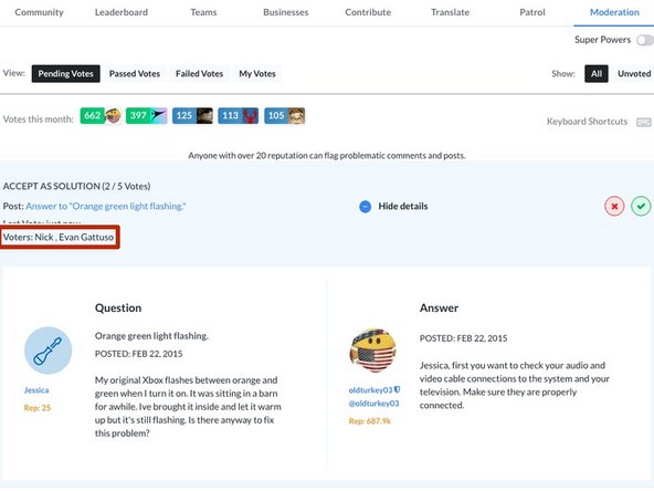 How to Pass or Fail a Moderation Vote, Check the Voters: step 4, image 1 of 2