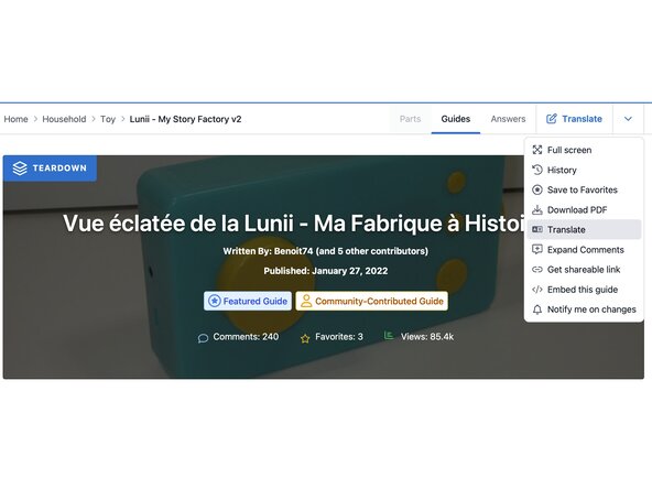 How to Manually Translate Guides: step 6, image 1 of 2