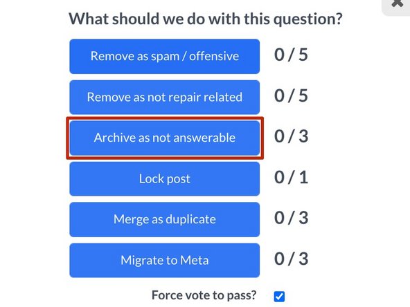 How to Moderate Questions, Archive as Not Answerable: step 4, image 1 of 1