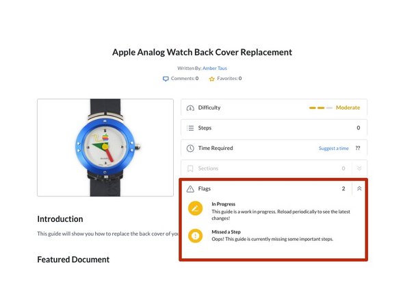 How to Flag Prerequisite Guides, View Flag: step 4, image 1 of 1