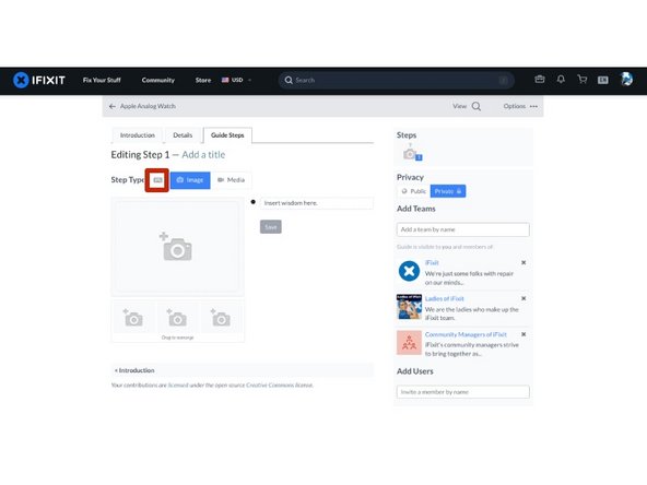 How to Create a Guide, Keyboard Shortcuts: step 7, image 1 of 2