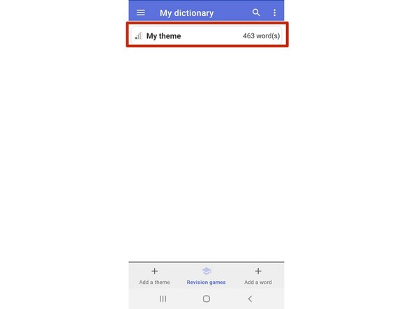 Importing the iFixit Technical Glossary into "WordTheme" (Android), Dictionary data is imported: step 4, image 2 of 2