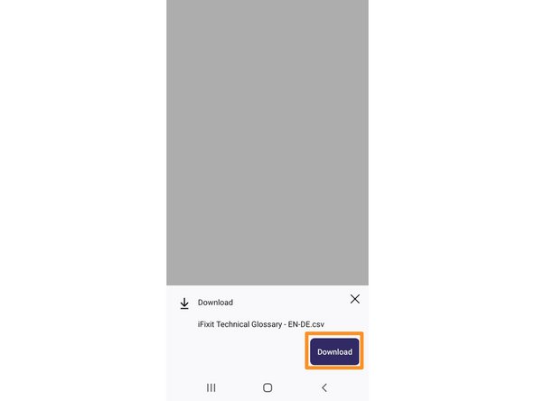 Importing the iFixit Technical Glossary into "Own Dictionary with Gifs", Download a glossary file: step 1, image 2 of 3