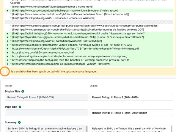 How to Manually Translate Wikis, Update a wiki translation: step 5, image 3 of 3