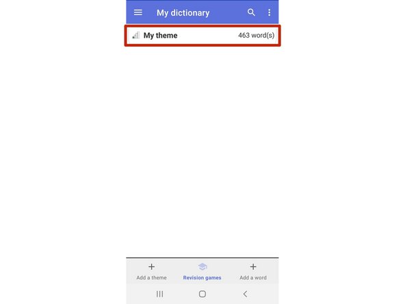 Importing the iFixit Technical Glossary into "WordTheme" (Android), Renaming your dictionary: step 5, image 1 of 3