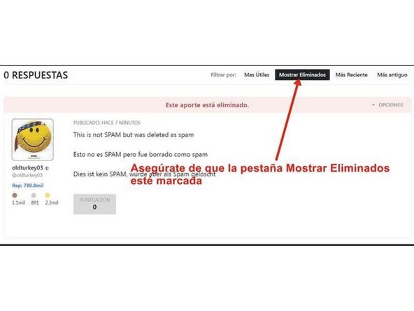 How to correct erroneous spam decisions: step 3, image 2 of 3