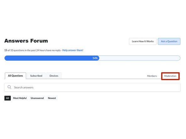 How to Navigate Answers, Moderation: step 5, image 1 of 2