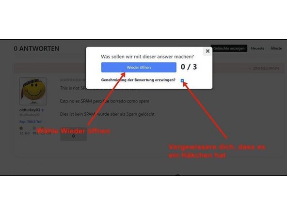 How to correct erroneous spam decisions: step 5, image 3 of 3
