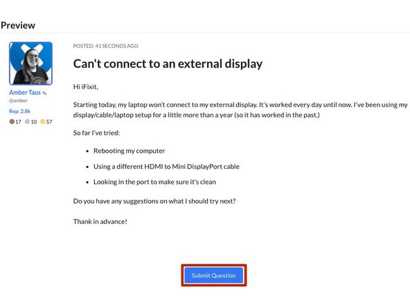 How to Ask a Question, Preview and Post Question: step 3, image 1 of 1