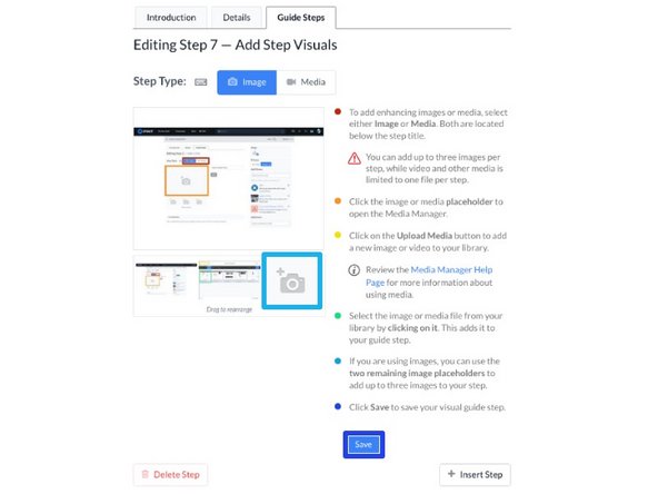 How to Create a Guide, Add Step Visuals: step 8, image 3 of 3
