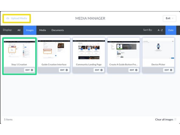 How to Create a Guide, Add Step Visuals: step 8, image 2 of 3