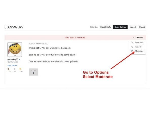 How to correct erroneous spam decisions: step 4, image 1 of 3