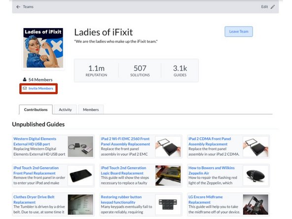 How to Invite Users to a Team, Invite Members: step 3, image 1 of 1