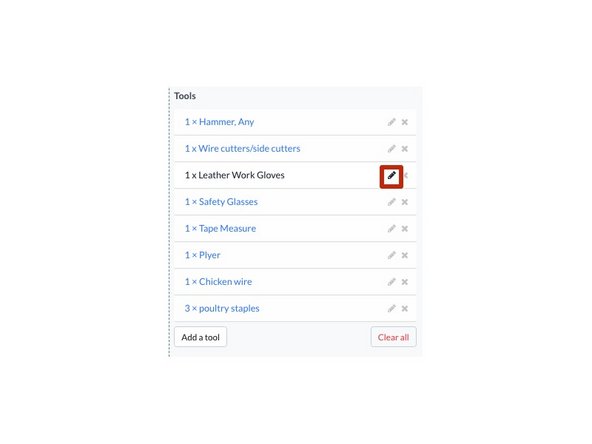 How to Add Parts and Tools: step 5, image 1 of 3