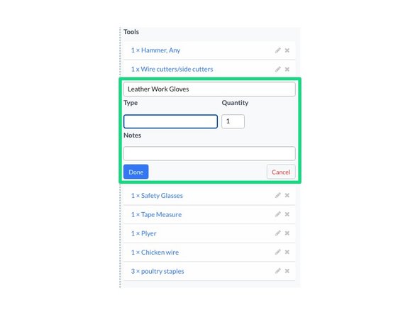 How to Add Parts and Tools: step 5, image 3 of 3