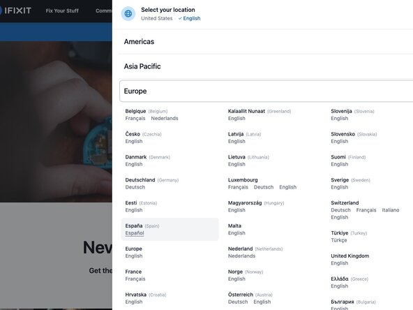 How to View iFixit in Multiple Languages, How to View iFixit in Multiple Languages: step 1, image 2 of 2