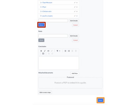 How to Add Parts and Tools: step 6, image 1 of 1