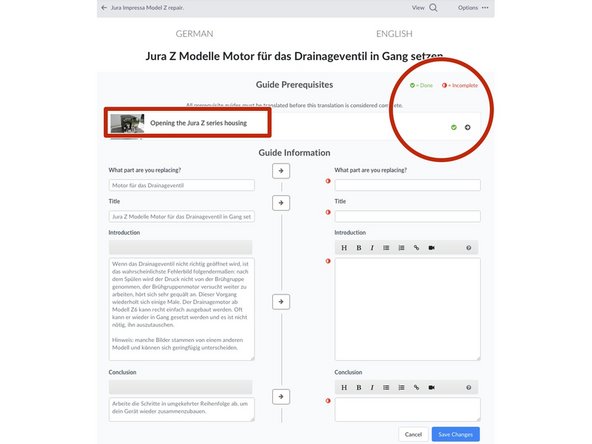 How to Manually Translate Guides, Translating eventual prereqs: step 3, image 1 of 1