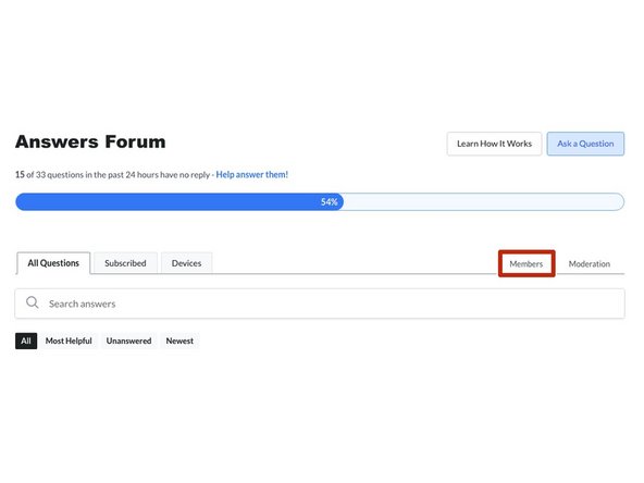 How to Navigate Answers, Members: step 4, image 1 of 2