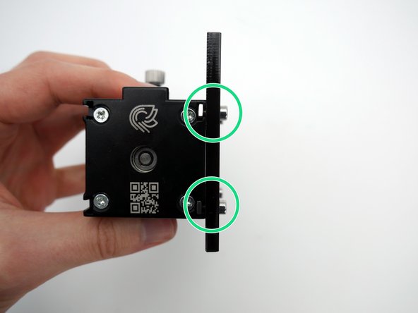 Image showing Hemera correctly secured to a 5mm mount with the supplied 8 mm M3 screws.