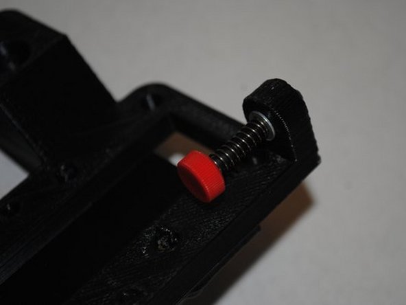Install the Z switch adjustment screw, with spring and M3 Washer.