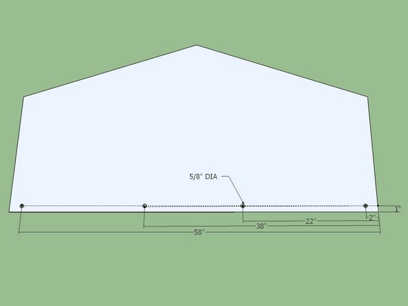 Punch all of the holes shown in the side pieces and dirt deflector plate.