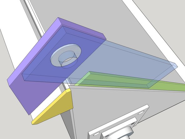 Check for fit by passing the hinge rod through the holes in the P31 pieces.