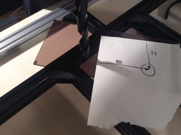 For the second panel, cut edges with dremel tool and then drill out a 16 mm hole, in location as shown.