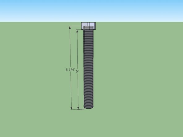 Make (2) 6" long 3/4" bolts, by using a nut and 6.25" of threaded rod. See Making Bolts.