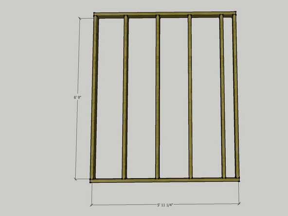 Cut the 2x4 pieces for the left module. Stack these together as they are cut.
