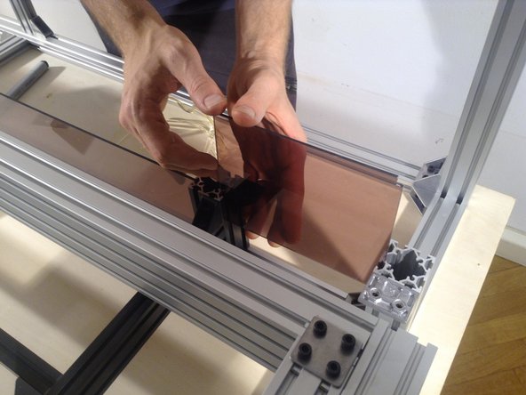 Place the separation panels in the frame.