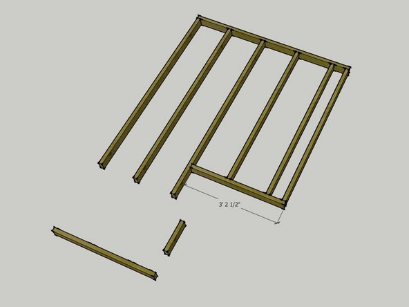 Then, attach the 3' - 2 1/2" rim piece as shown in the second image.