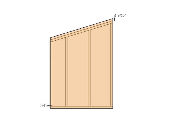 Align the sheathing flush with the bottom plate and flush with the taller vertical edge (right side in image). The offset will create 1/4" gap on the left (shorter) side for the previous module to attach to. The top overhang should be 1.5" to cover the top plate that will unify the modules during installation.