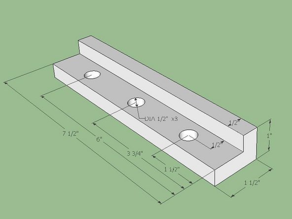 Cut a Quick Assembly Bracket according to the dimensions shown.