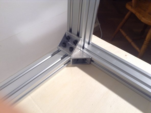 Install single bracket for rear left vertical, and rear right vertical.