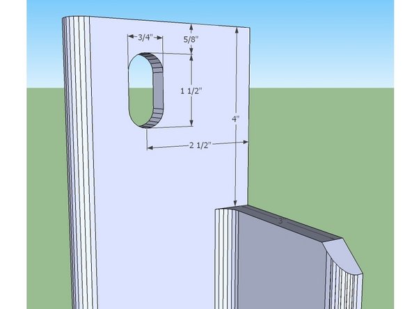 Torch away a 4" section on the top of each grate to make it like the model shown.