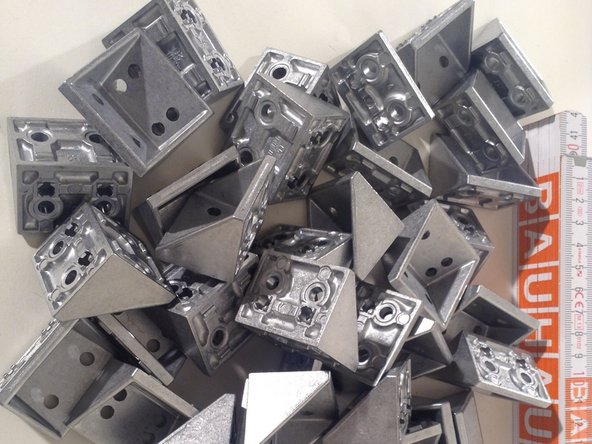 Angle bracket, double, gusseted, 38 of these.