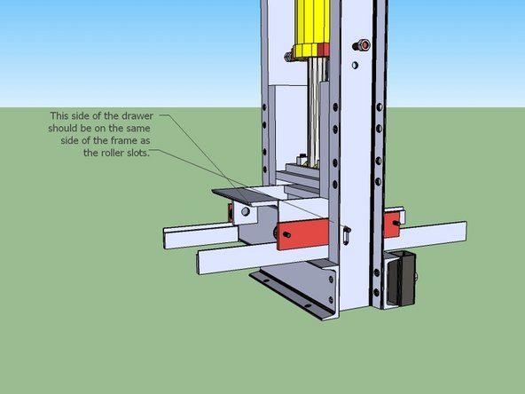 Replace the drawer as if you're going to stretch the cylinder again.