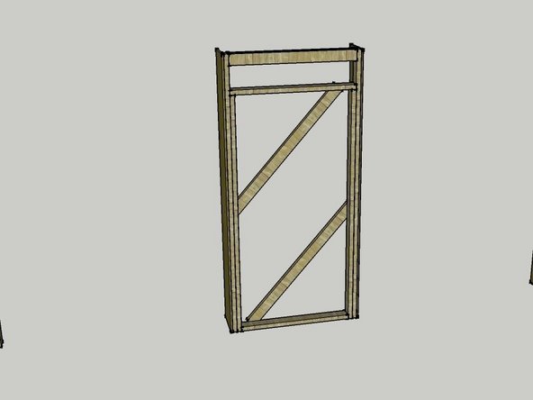 Add the long plywood sides to the 2x4 frame.