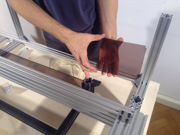 Place the separation panels in the frame.