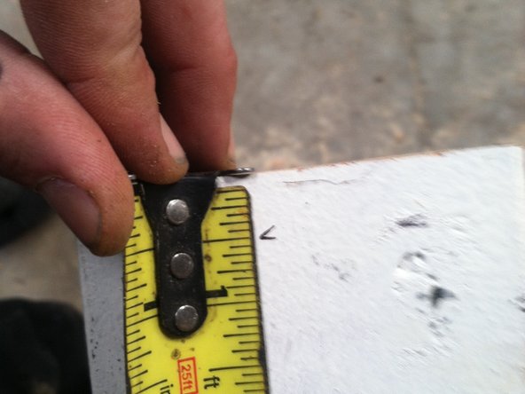 Mark 1/2" from the end of each 4x4.