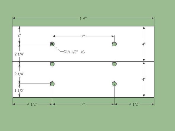 Cut a single 8"x16" plate according to the dimensions in the Fig. below.