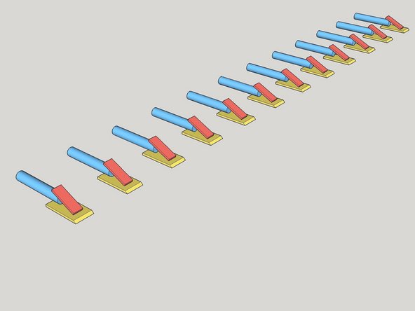 Repeat for the total 12 teeth