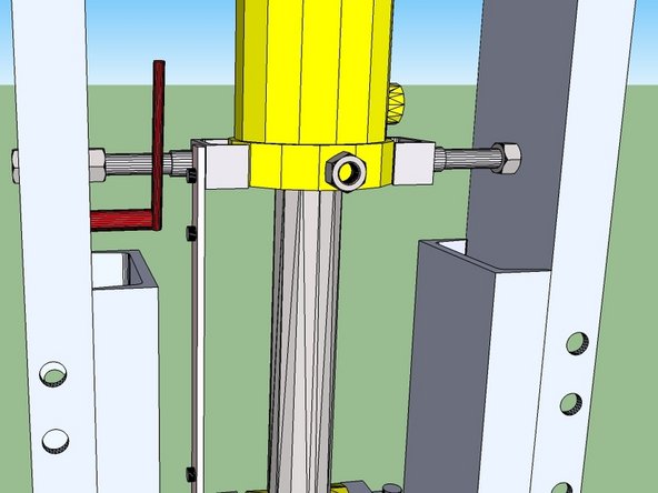Install the 6" sensor holder so the end of it  is overlapping the path of the magnet  holder as shown. The other sensor holder will be installed later.