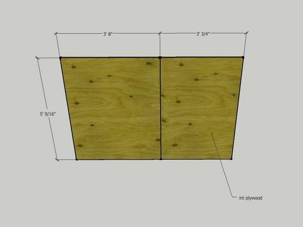 We will also make plywood pieces for the inside of the wall module. These pieces will be made from 3/8" plywood.