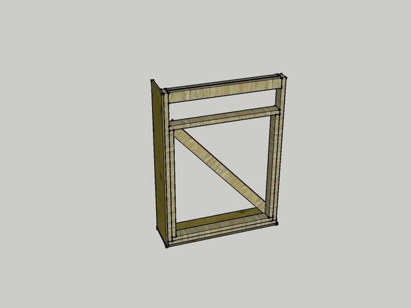 Add the plywood to the bottom and to one side. Use 1 1/2" screws to attach it about every 12".