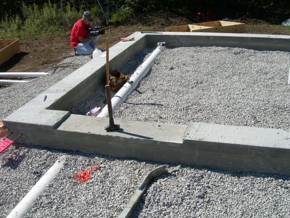 We need to create a recess in the foundation where the door module will go. This allows the finish floor level to be slightly lower than the foundation, which keeps the CEBs elevated above the finish floor. This also will match the finish floor level of the MH 1 module.